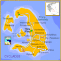 map of Santorini island